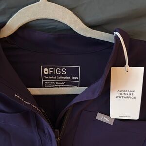 Figs Technical Collection Jacket in Dark Purple